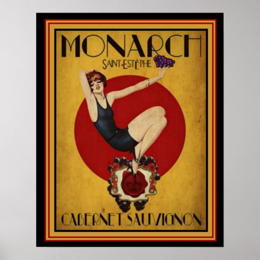 Art Decoad voor Monarch Cabernet 16 x 20 Poster (Voorkant)