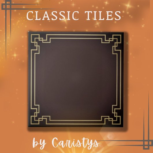 Art Decor Chocolade en Gouden Keramische Tegel Tegeltje