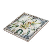 Art Decor Lelie antiek  keramische tegels Tegeltje (Zijkant)