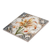 Art Decor Lelie antiek  keramische tegels Tegeltje (Zijkant)