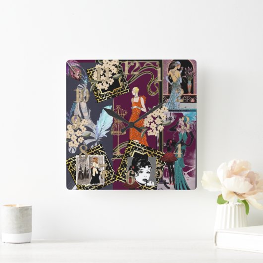 Art Decor Mode Show Scène Vierkante Klok (Huis)