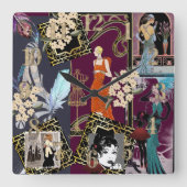 Art Decor Mode Show Scène Vierkante Klok (Voorkant)