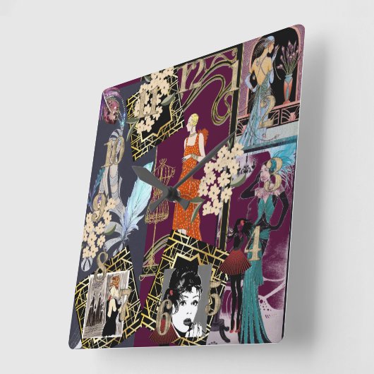 Art Decor Mode Show Scène Vierkante Klok (Hoek)