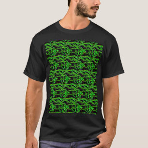 Art decor ontwerp groen op zwart met hint van wijn t-shirt