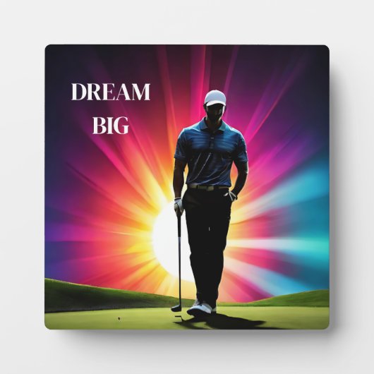 Art Decor Plaque-Golf speler Fotoplaat (Voorkant)