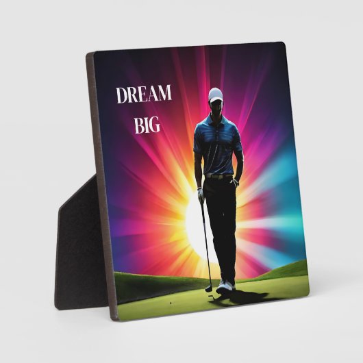 Art Decor Plaque-Golf speler Fotoplaat (Voorkant)