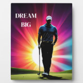 Art Decor Plaque-Golf speler Fotoplaat (Voorkant)