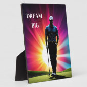 Art Decor Plaque-Golf speler Fotoplaat (Zijkant)