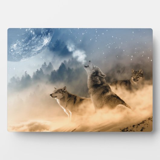 Art Decor Plaque-Wolves Plaque Fotoplaat (voorkant)
