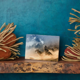 Art Decor Plaque-Wolves Plaque Fotoplaat