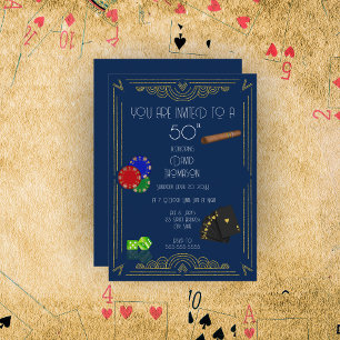 Art Decor Poker & Cigar Party Kaart