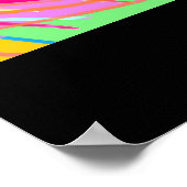 Art decor poster zwart met knipperende kleuren (Hoek)