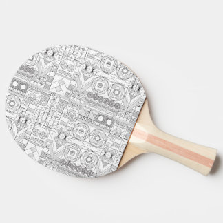 Art Decor Symmetry Lines Ping Pong Paddle Tafeltennisbatje