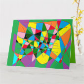 Art decor twee patronen en felicitaties bericht kaart (Gele Bloem)