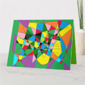 Art decor twee patronen en felicitaties bericht kaart (Voorkant)