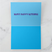 Art decor verjaardag ontwerp gemengde kleuren kaart (Binnen)