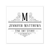 Art Decorative Decorative Swirls Logo | Zelfinktende Stempel (Design)