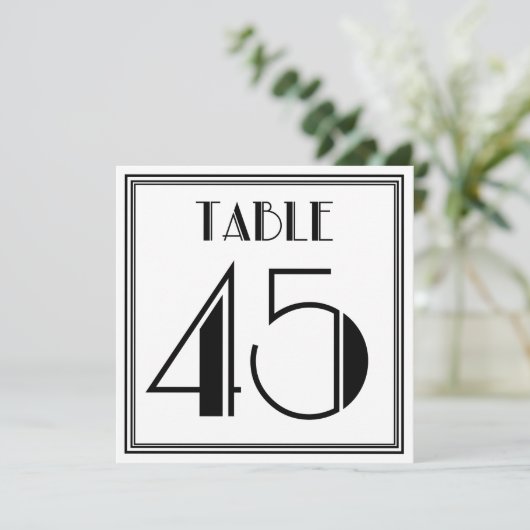 Art. Decotabel nummer 45 Kaart (Staand voorkant)