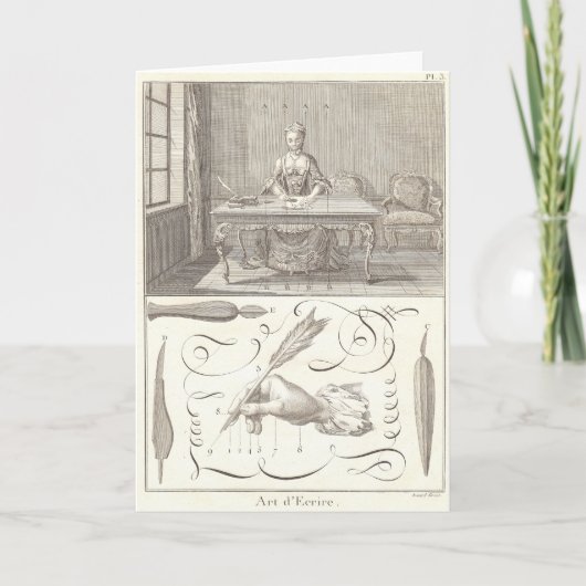 Art d'Ecrire Kunst van het schrijven Diderot Encyc Kaart (Voorkant)