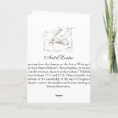 Art d'Ecrire Kunst van het schrijven Diderot Encyc Kaart (Achterkant)