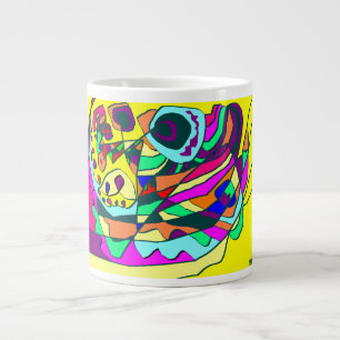 Art design afbeelding op een drink mok