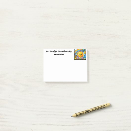Art Design Creaties van Sunshine Post-it® Notes (Op bureau)