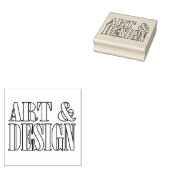 Art & Design houten kunststempel Rubberstempel (Gestempeld)