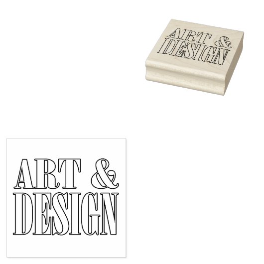 Art & Design houten kunststempel Rubberstempel (Gestempeld)