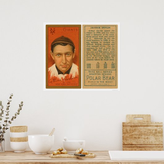 Art Devlin Giants Baseball 1911 Poster (Keuken)