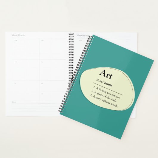 Art Dictionary Style Planner Notebook (Display)