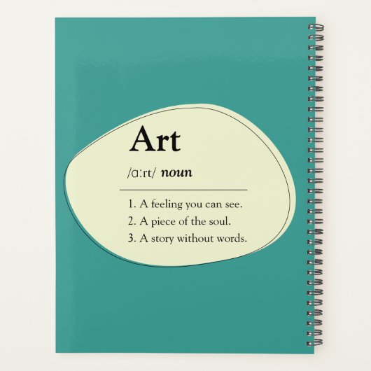 Art Dictionary Style Planner Notebook (Achterkant)