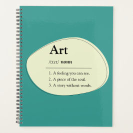 Art Dictionary Style Planner Notebook