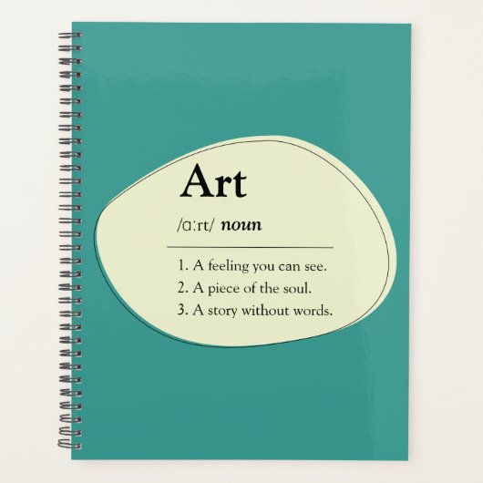 Art Dictionary Style Planner Notebook (Voorkant)