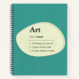 Art Dictionary Style Sketchbook Notebook Notitieboek