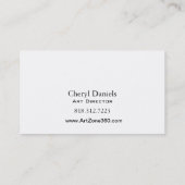 Art Director: Design Studio Grafische artistieke s Visitekaartje (Achterkant)