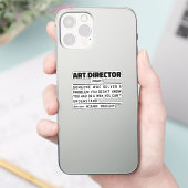 Art Director Noun Definition Supervisor Funny Dad Sticker (Telefoon)