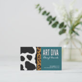 Art Diva Graphic Designer Visitekaartje (Staand voorkant)