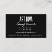 Art Diva Graphic Designer Visitekaartje (Achterkant)