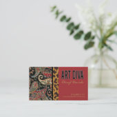 Art Diva Graphic Designer Visitekaartje (Staand voorkant)