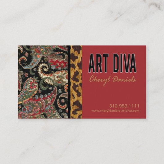 Art Diva Graphic Designer Visitekaartje (Voorkant)