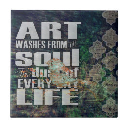 Art doet de Soul Grunge Bird Digital Art Tegeltje