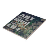 Art doet de Soul Grunge Bird Digital Art Tegeltje (Zijkant)