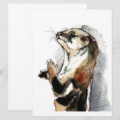 Art Drawing Otter | Cute Otter Gifts (Voorkant / Achterkant)