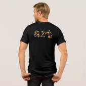 Art Dripping Paint Onderwijs Inspirerend Zout Tri-Blend Shirt (Achterkant volledig)