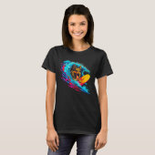 Art Duits Herder Hondengolf Surf T-shirt (Voorkant volledig)