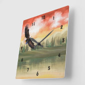 Art Eagle Soaring Lake Wall klok (Hoek)