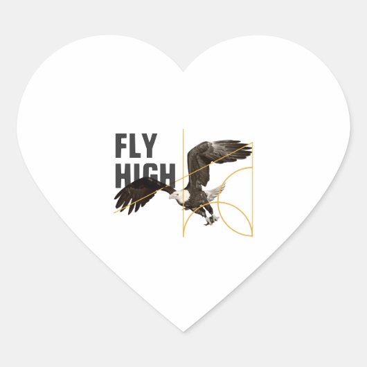 Art Eagle T Shirt Hart Sticker (Voorkant)