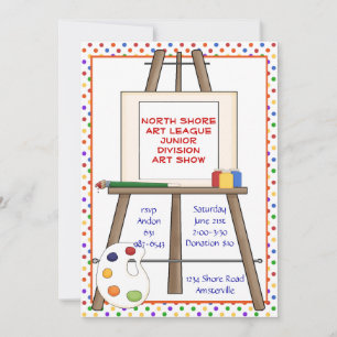 Art Easel Invitation. Kaart