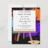 Art Easel Painting Party Invitation Kaart (Voorkant)