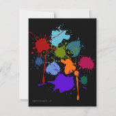 Art Easel Painting Party Invitation Kaart (Achterkant)